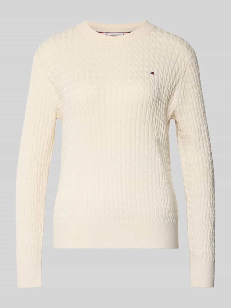 Tommy Hilfiger Regular fit pullover met kabelpatroon