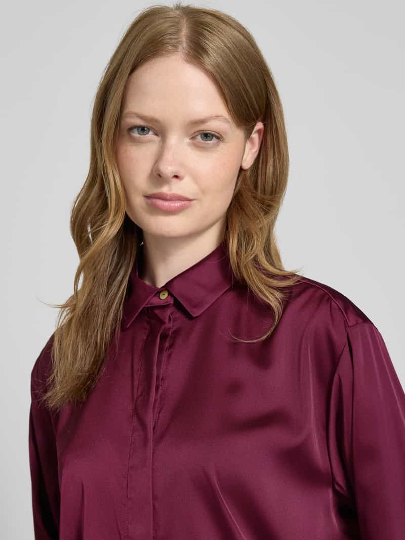 Christian Berg Woman Selection Regular fit blouse met blinde knoopsluiting
