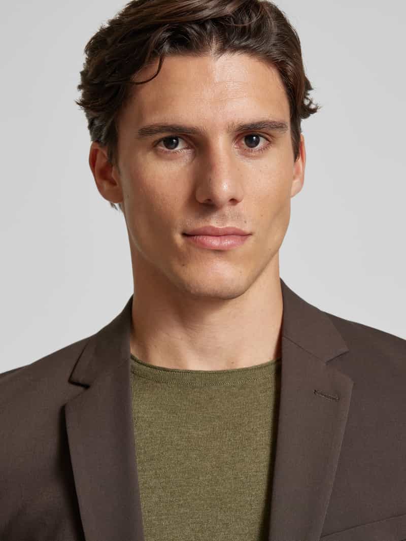 Selected Homme Pullover met geribde ronde hals model 'Rome'