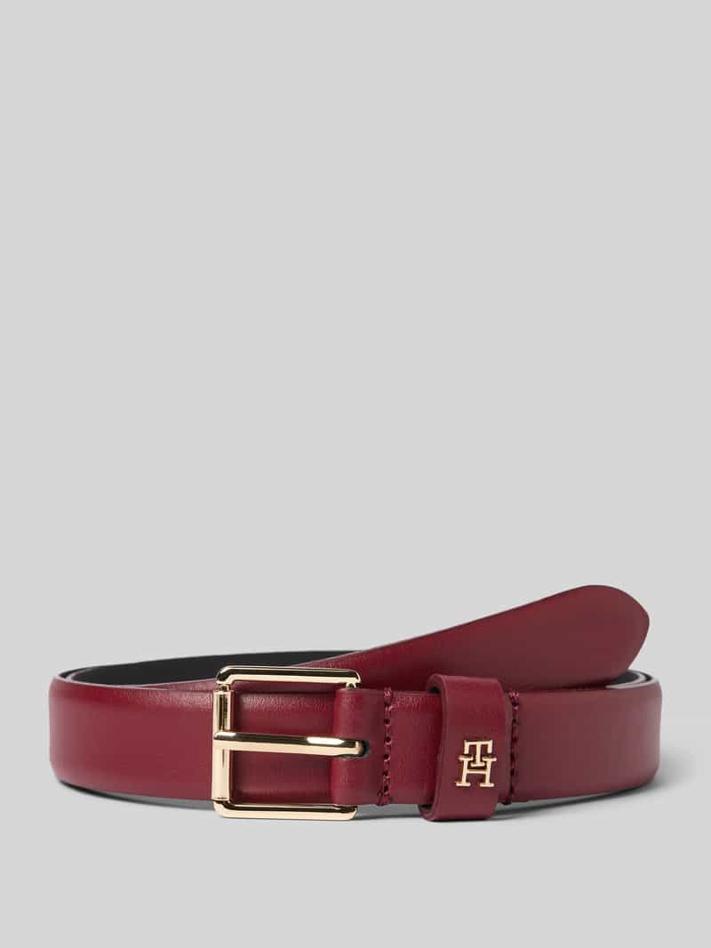 Tommy Hilfiger Leren riem met hoekige gesp