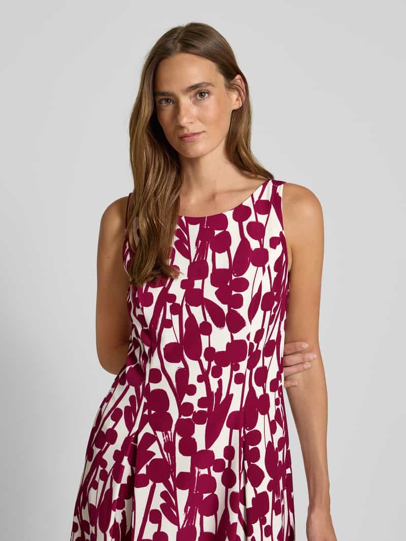 Vera Mont Knielange cocktailjurk met ronde hals