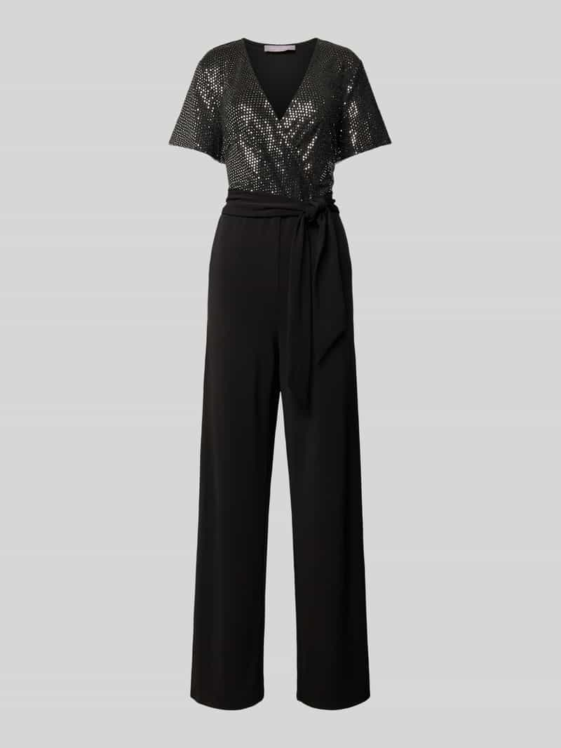 Christian Berg Cocktail Jumpsuit met strikceintuur