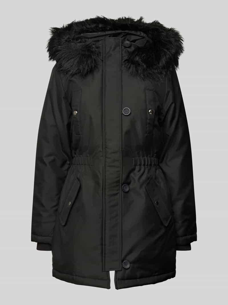 Only Getailleerde parka met imitatiebont, model 'IRIS'