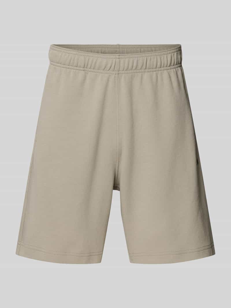 Korte broek met labelstitching met elastische band