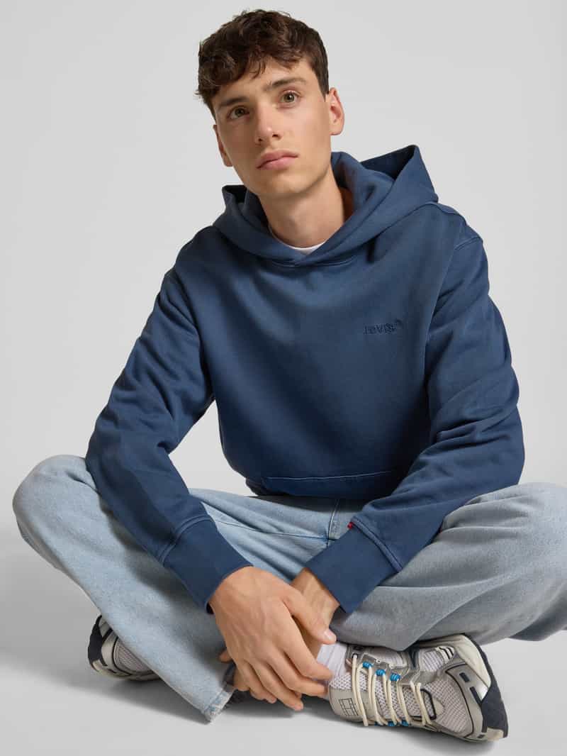 Levi's Hoodie met kangoeroezak en labelstitching