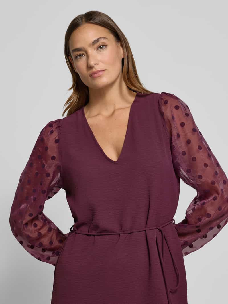 Vero Moda Soepele cocktailjurk met semi-transparante mouwen model 'ALVA'