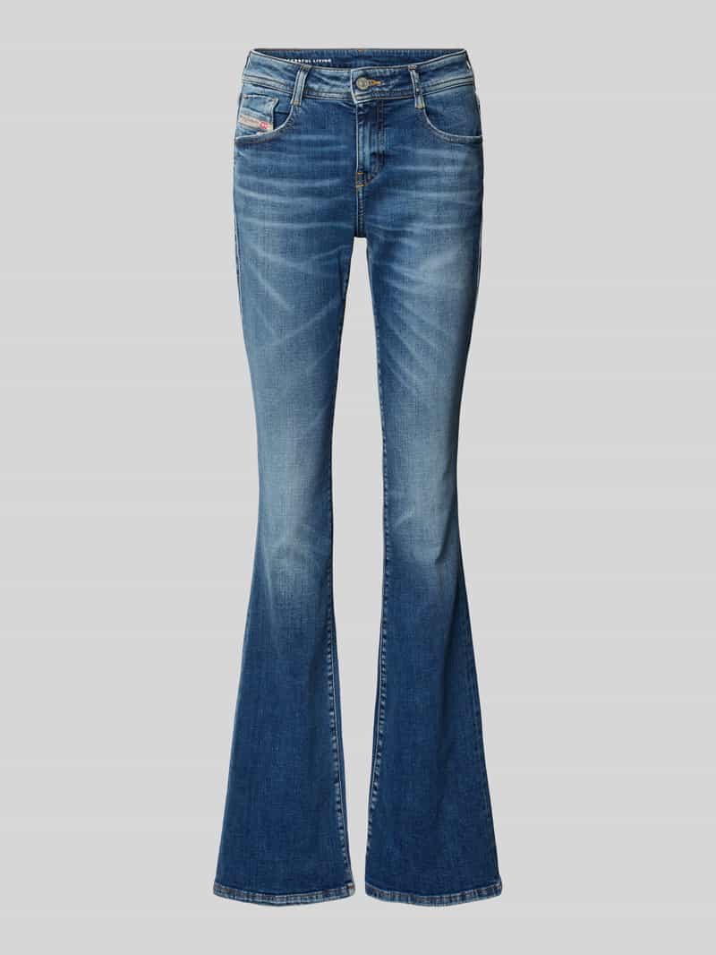 Diesel Damen Flared Fit Skinny Jeans Aus Baumwoll-Mix In Jeansblau Größe 25 