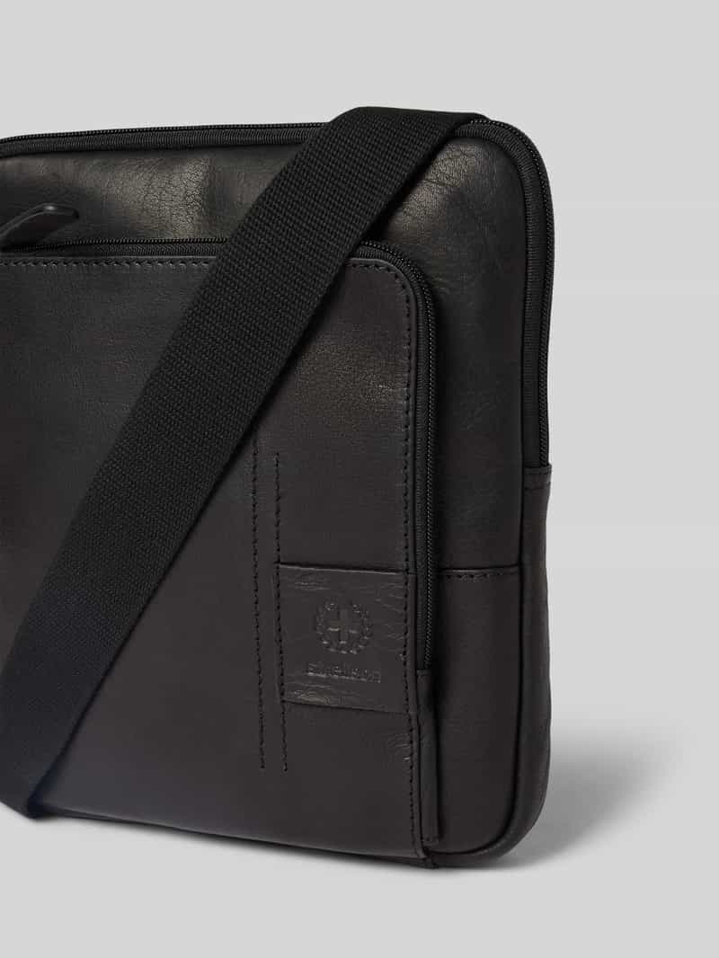 Strellson Leren rugzak met label in reliëf model 'HYDE PARK'