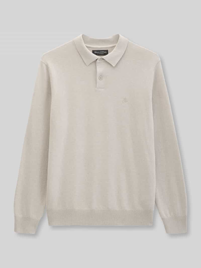 Marc O'Polo Regular fit pullover van mix van katoen en scheerwol
