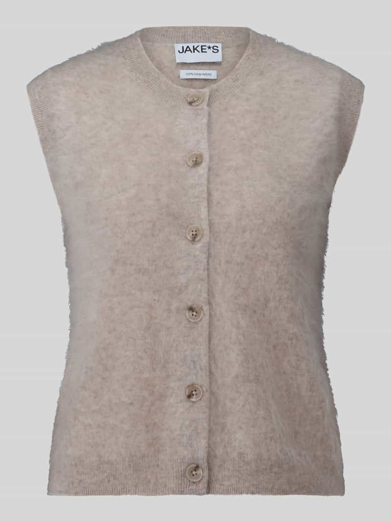 Jake*s Casual Regular fit bodywarmer van puur kasjmier