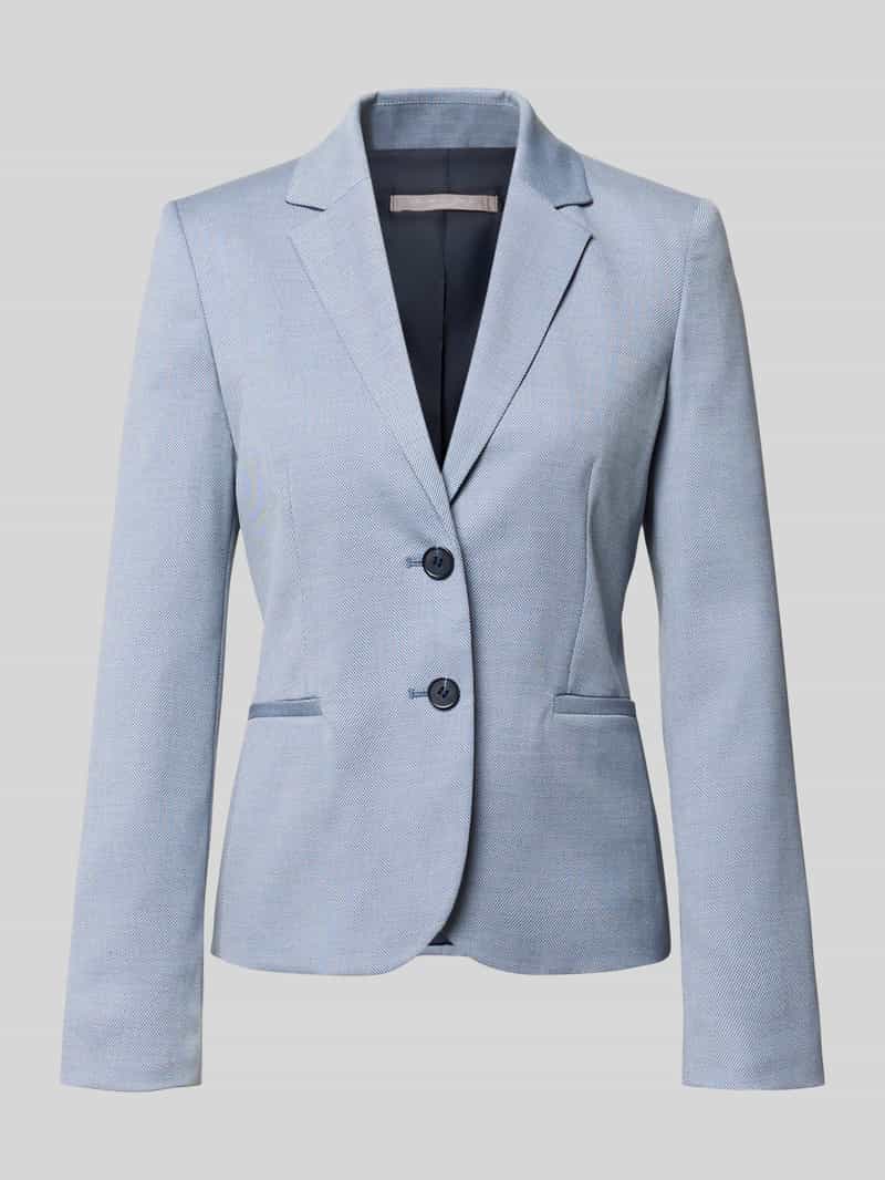 slim fit blazer met steekzakken en reverskraag