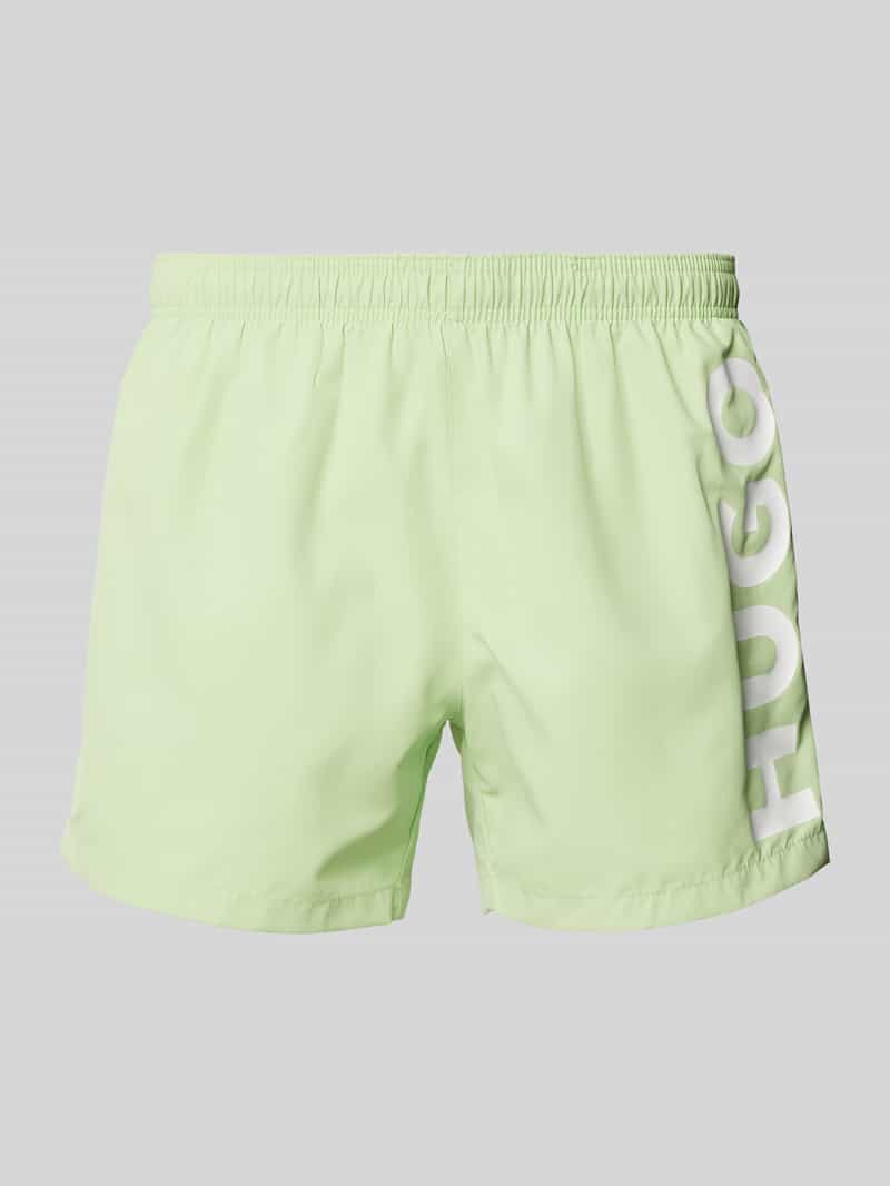 HUGO underwear Zwemshort ABAS zijwaarts met grote hugo logo-print