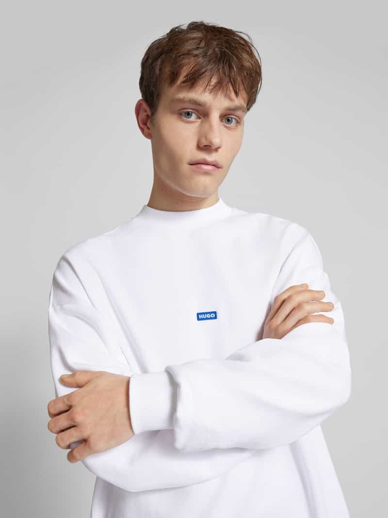 Hugo Blue Sweatshirt met opstaande kraag