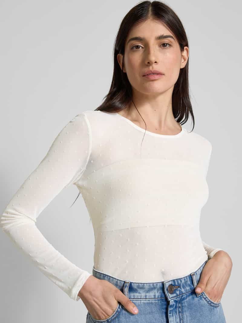 Vila Shirt met lange mouwen in semi-transparant design model 'MESSANA'