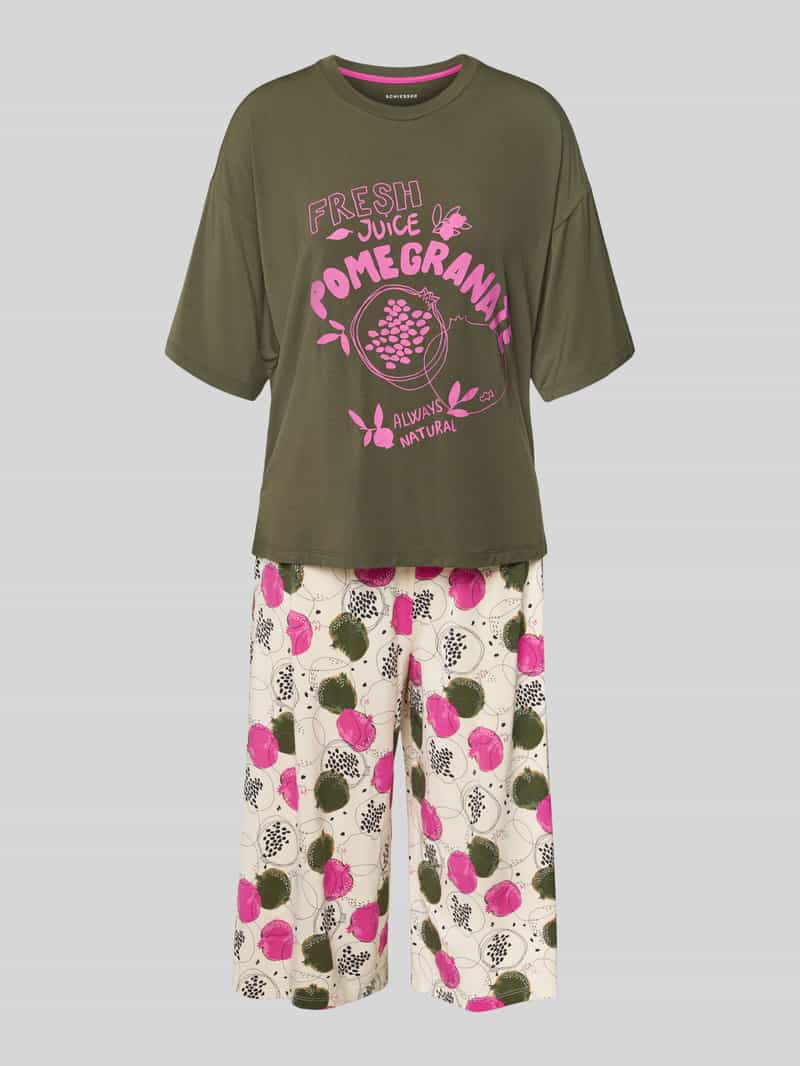 Pyjama van mix van modal en elastaan in all-over look
