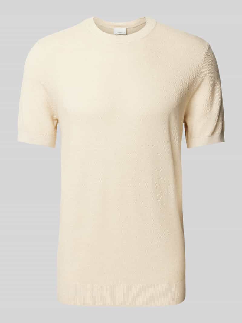 Profuomo T-shirt in tricotlook