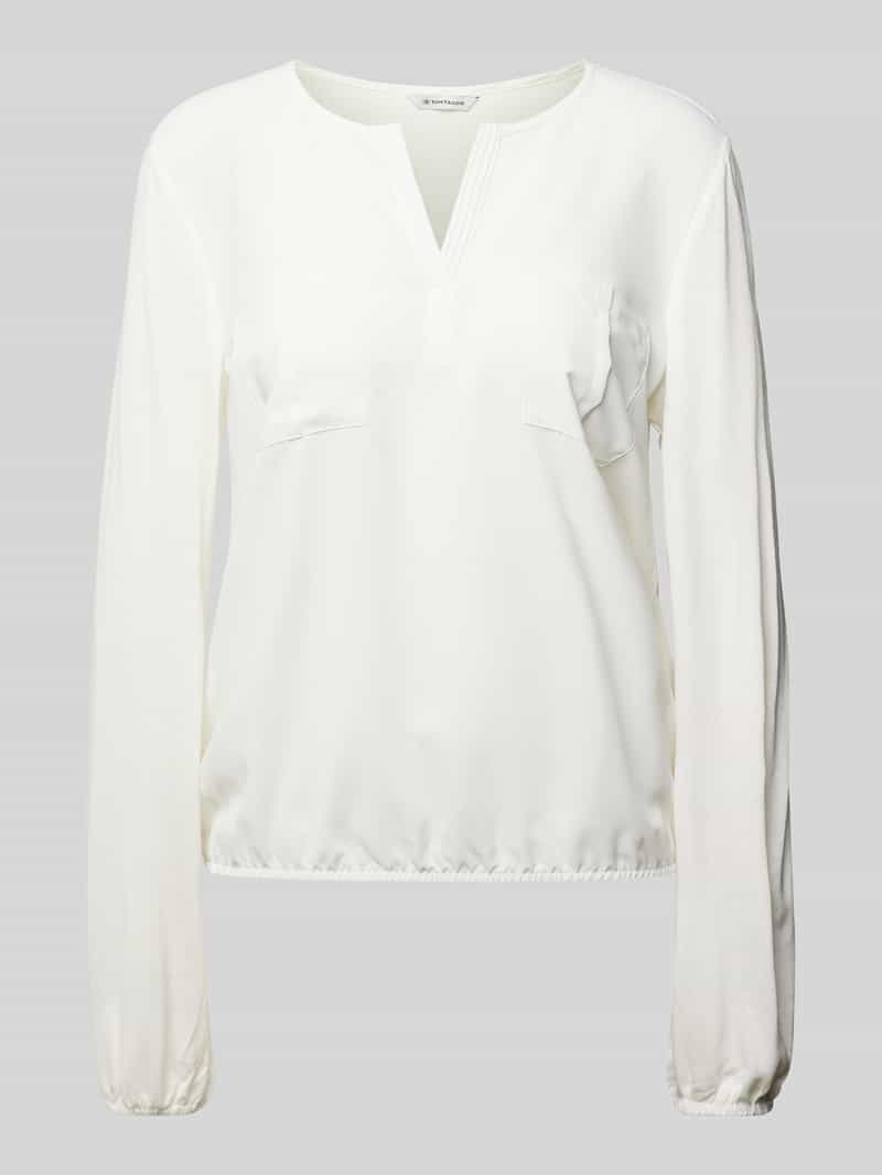 Tom Tailor Loose fit blouseshirt met opgestikte borstzakken en tuniekkraag