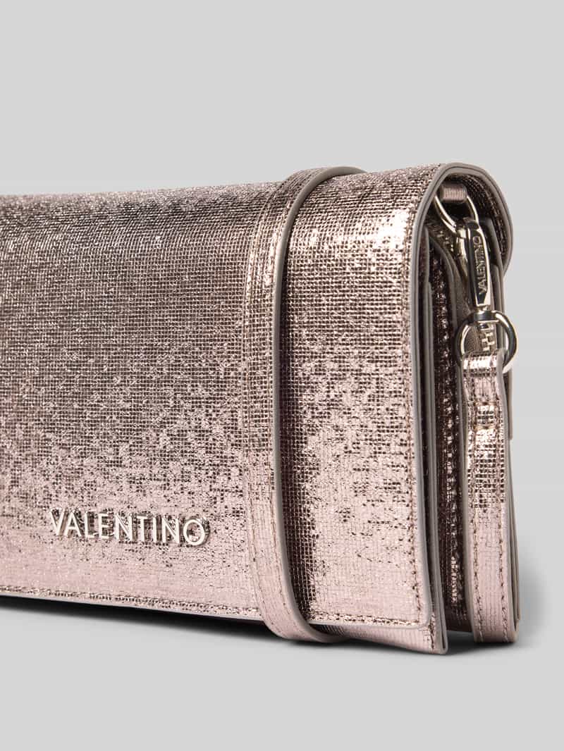 VALENTINO BAGS Glanzende handtas met labelapplicatie model 'EMBER'
