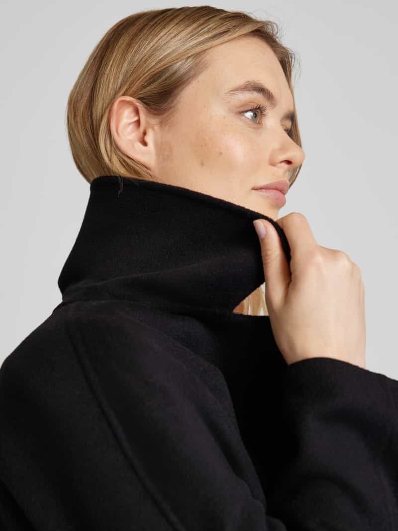 Max Mara Studio Lange wollen jas met opstaande kraag en kasjmier model 'CLES'