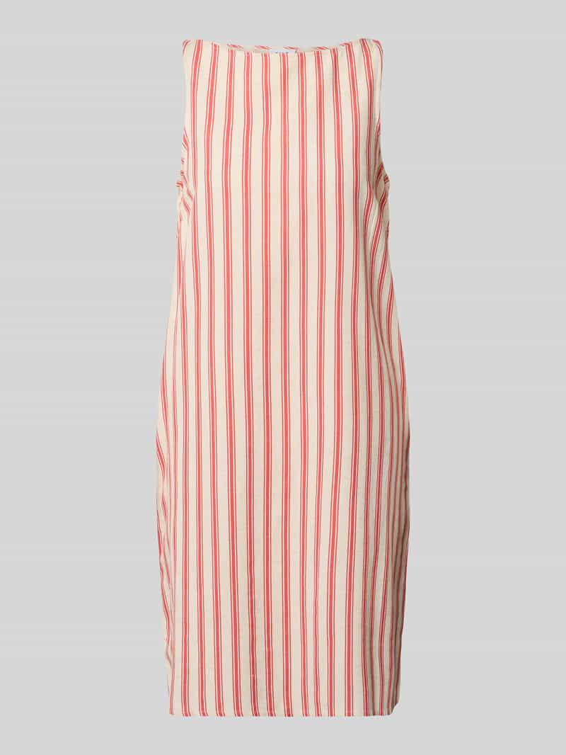 mini-jurk van viscosemix met boothals model 'PRISILLA'