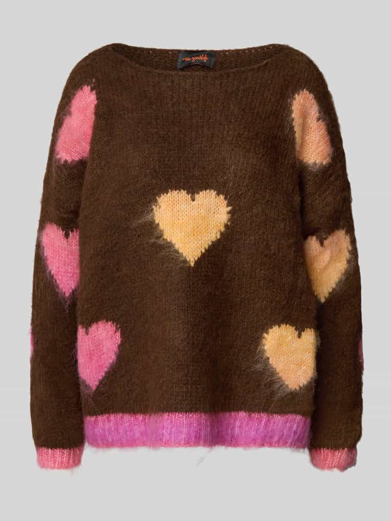 miss goodlife Oversized gebreide pullover van een mix van wol en alpaca