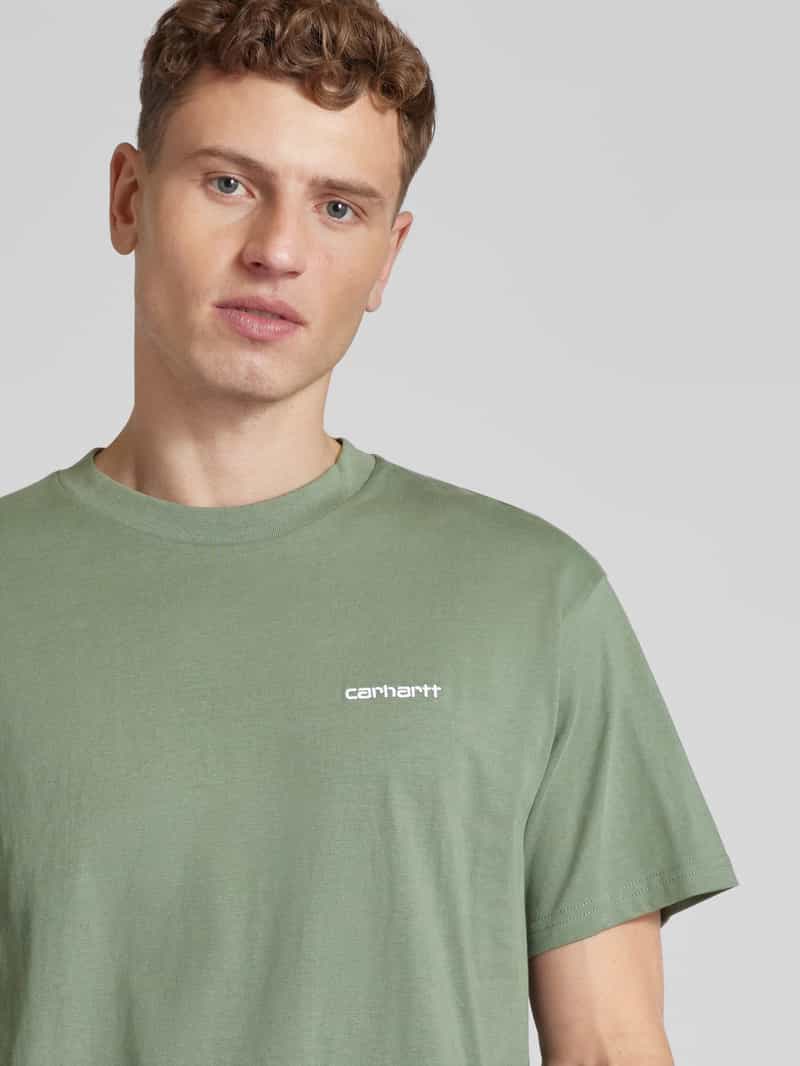 Carhartt Work In Progress T-shirt met labelstitching model 'SCRIPT'