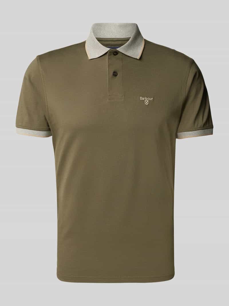 Barbour Slim fit poloshirt met labelstitching model 'Consay'