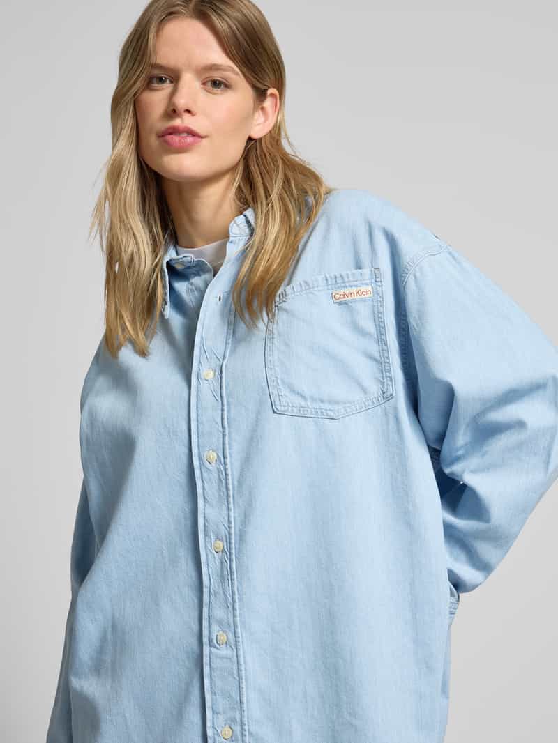 Calvin Klein Jeans Oversized overhemdblouse met knoopsluiting