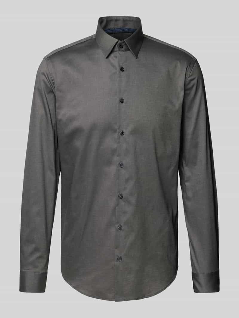 Jake*s Slim fit zakelijk overhemd met kentkraag