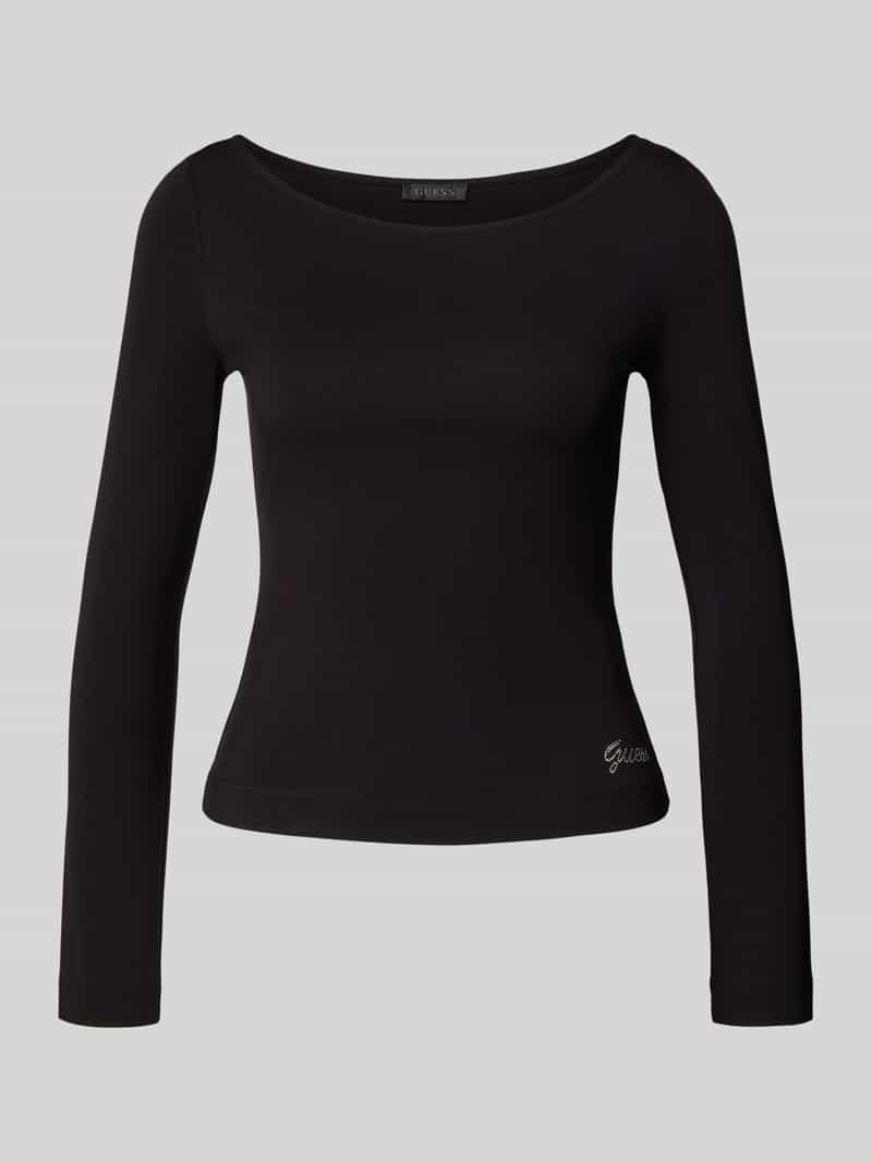 Guess Shirt met lange mouwen en geribde boothals