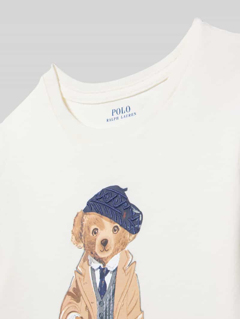 Polo Ralph Lauren Kids Regular-fit shirt met lange mouwen met logoprint