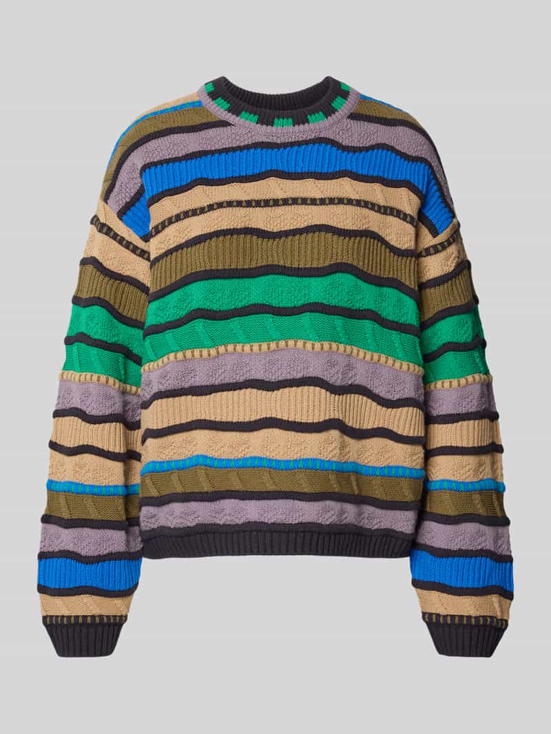 Jake*s Casual Regular fit pullover van katoenmix in gebreide look