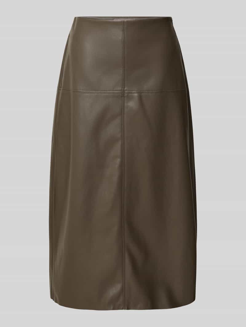 Christian Berg Woman Selection Midirok in leerlook met siernaden