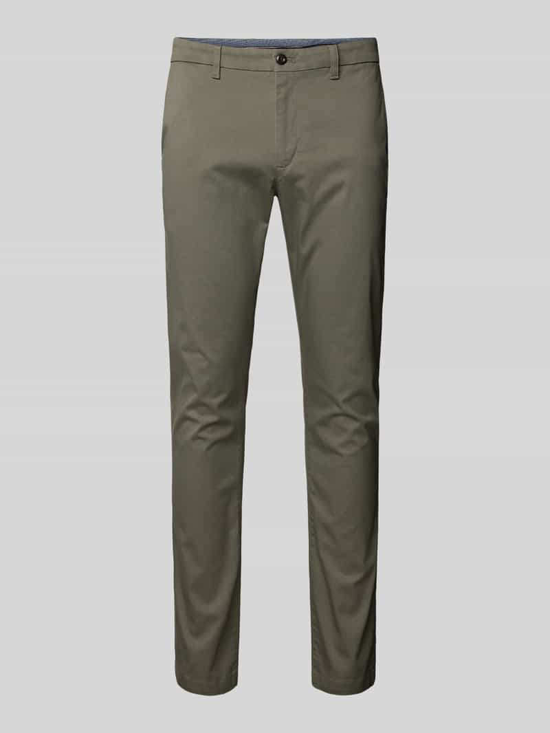 Tommy Hilfiger Slim fit chino met knoop- en ritssluiting, model 'BLEECKER'