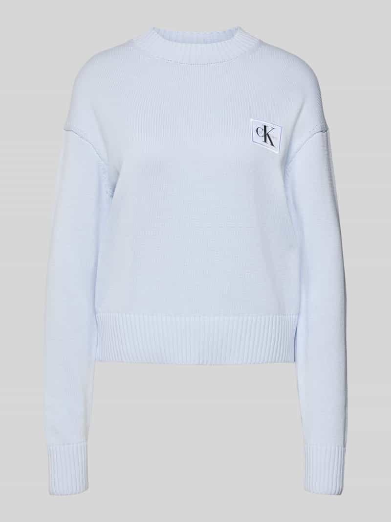 Calvin Klein Jeans Gebreide pullover met labelbadge