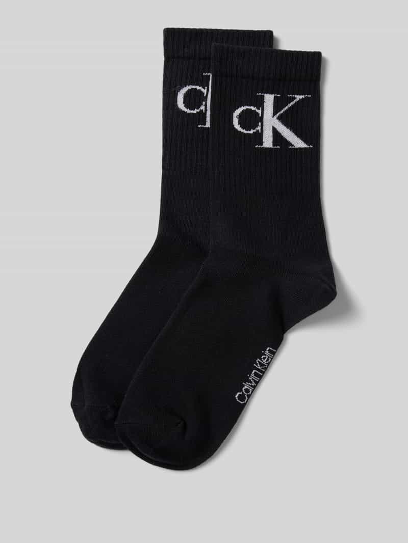 Calvin Klein Jeans Sokken met elastische ribboordjes in een set van 2 paar