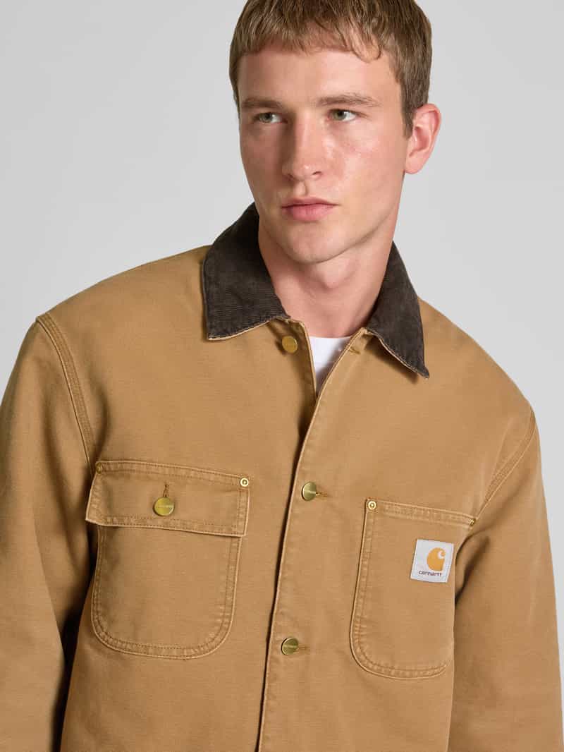 Carhartt Work In Progress Regular fit jack met platte kraag model 'Chore'