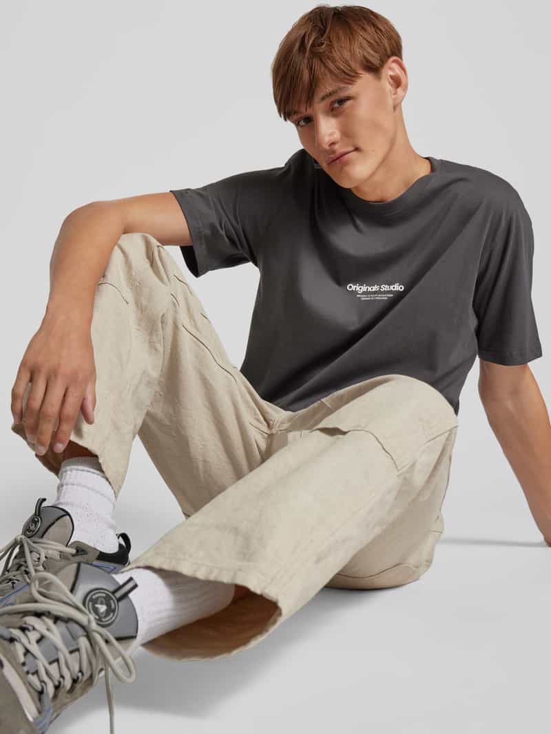 jack & jones T-shirt met labelprint model 'JORVESTERBRO'