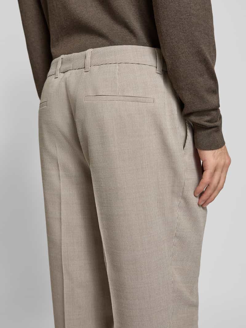Boss Tapered fit chino met persplooien model 'Genius'
