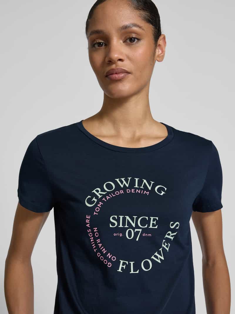 Tom Tailor Denim Regular fit T-shirt van puur katoen