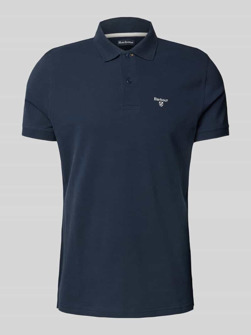 Barbour Slim fit poloshirt met labelstitching