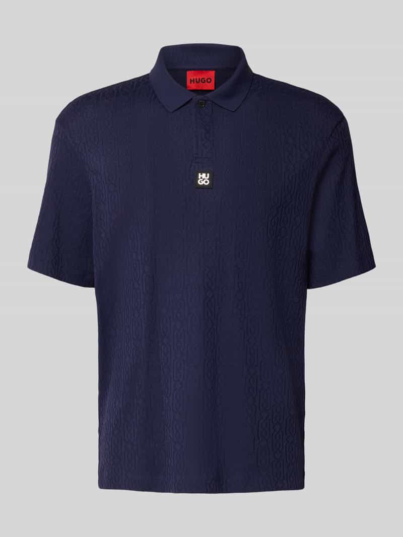 HUGO Relaxed fit poloshirt van viscosemix model 'DALLOVO'