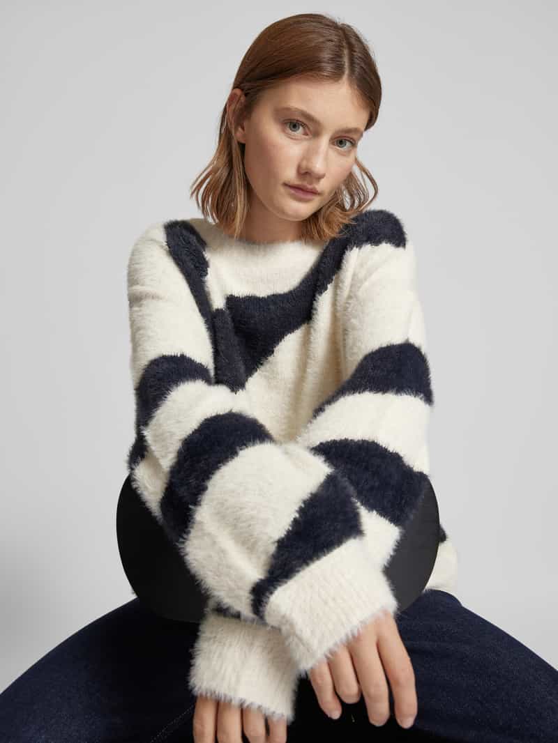 Noisy May Oversized gebreide pullover met ribboorden model 'HEIDI'