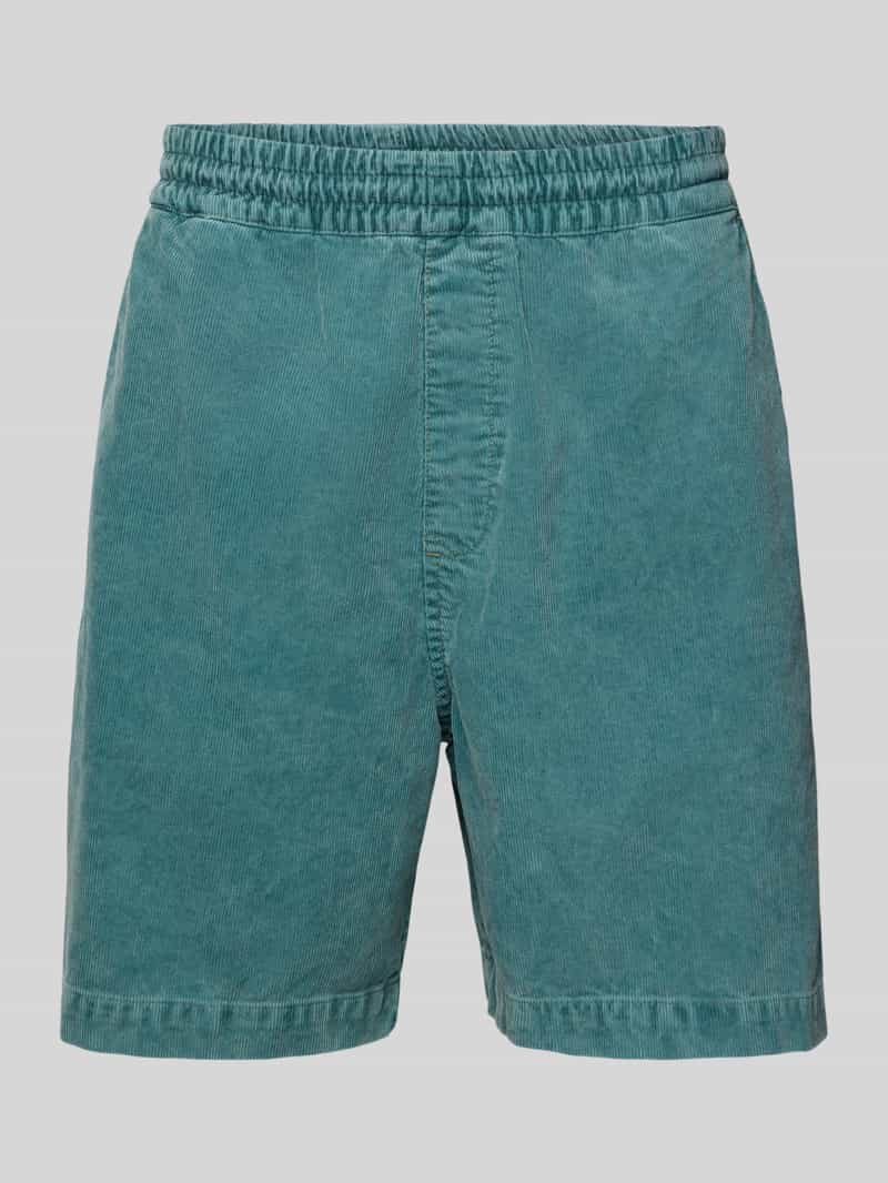 Carhartt Work In Progress Korte regular fit corduroy broek met elastische band model 'REYNOLD'