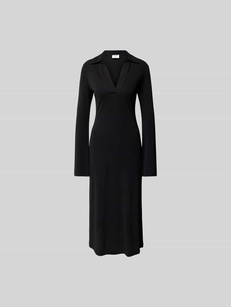 Midi-jurk met v-hals