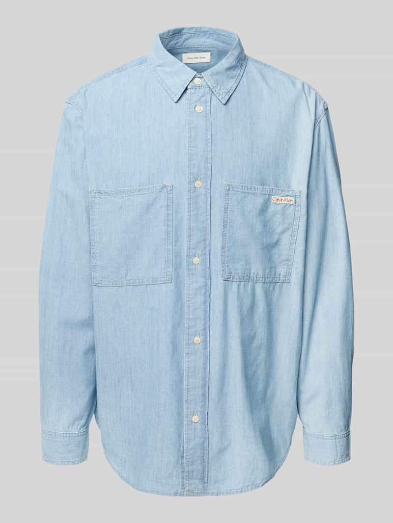 Calvin Klein Jeans Regular fit jeansoverhemd met opgestikte borstzakken