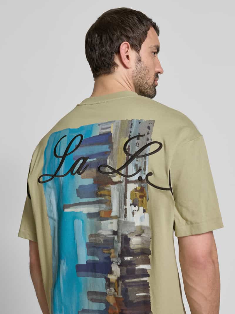 HUGO T-shirt met ronde hals model 'Duwrite'