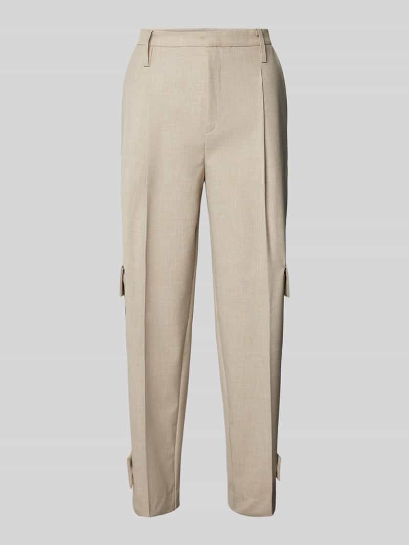Daydream Straight leg stoffen broek met bandplooien model 'Columbia'