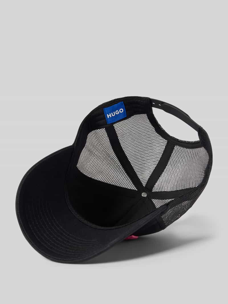 Hugo Blue Baseballpet met labeldetail model 'Merk'