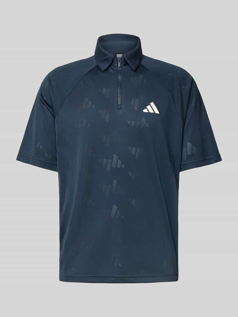 adidas Sportswear Regular fit poloshirt met logo en ritssluiting
